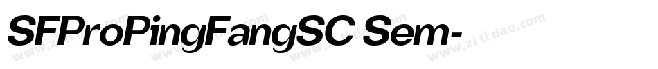 SFProPingFangSC Sem字体转换